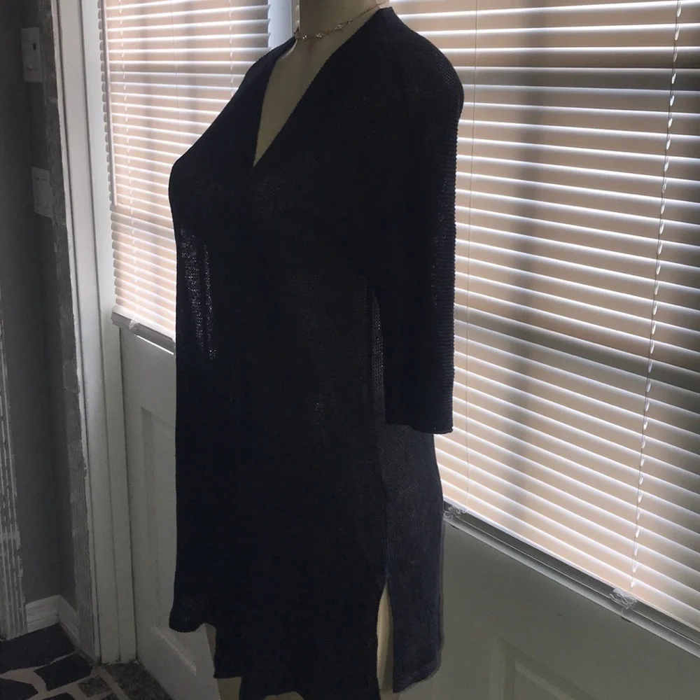 Eileen Fisher Organic linen/Tencel Open Cardigan - Picture 5 of 11